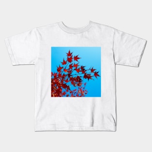 Photography - Fall in blue sky Kids T-Shirt